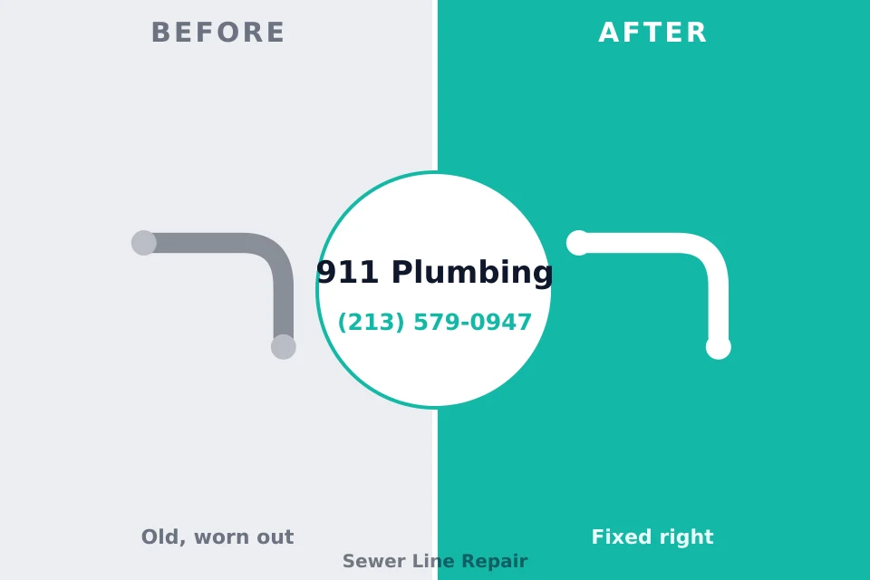 Before and after: plumbing repair Hanceville, AL